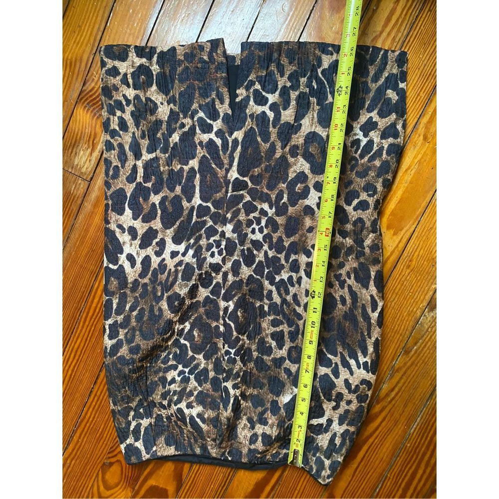 Lafayette 148 New York Leopard Tan Brown Black Casey Midi Skirt, Size 6, MP $898 - Picture 5 of 9
